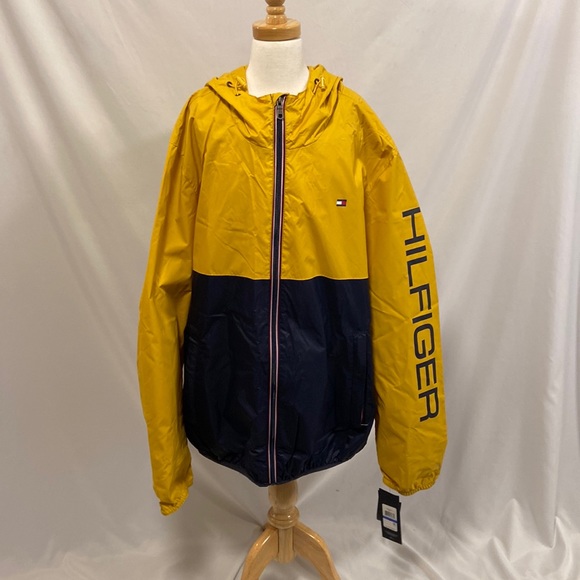 Tommy Hilfiger Raincoat Yellow And Navy 